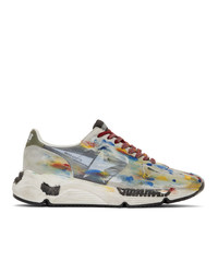 Golden Goose Multicolor Dripping Paint Running Sole Sneakers