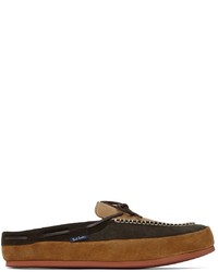 Ps By Paul Smith Brown Suede Hyde Boat Shoes