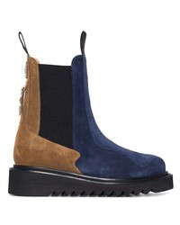 Multi colored Suede Chelsea Boots