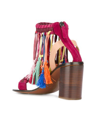 Chloé Rainbow Tassel Sandals