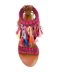 Chloé Rainbow Tassel Sandals