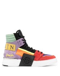 Philipp Plein High Top Panelled Trainers