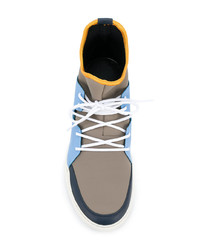 Lanvin Knit Lace Up Sneakers