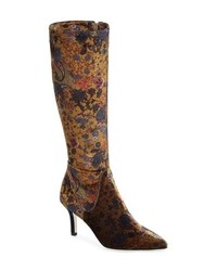 Multi colored Suede Knee High Boots