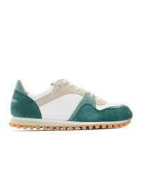 Spalwart Green And White Marathon Trail Low Sneakers