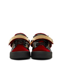 Giuseppe Zanotti Red And Black Tylor Sneakers