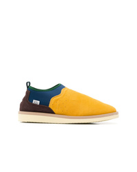 Multi colored Suede Slip-on Sneakers
