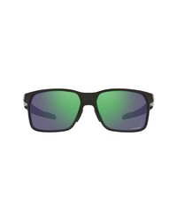 Oakley 59mm Rectangle Sunglasses In Polished Blackprizm Jade At Nordstrom