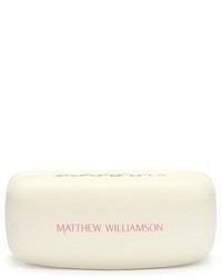 Matthew Williamson Leaf Cutwork Clip On Acetate Round Mirror Sunglasses