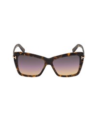 Tom Ford Leah 64mm Gradient Polarized Oversize Butterfly Sunglasses