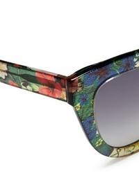 Linda Farrow Designers Collection X Erdem Floral Garden Print Acetate Cat Eye Sunglasses