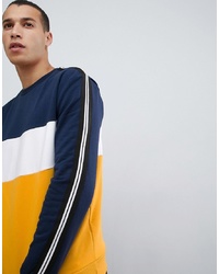 New Look Sweat With Colourblock In Yellow