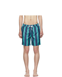 Onia Blue Marco Stripe The Charles 7 Swim Shorts