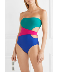 Karla Colletto Marcella Cutout Color Block Swimsuit