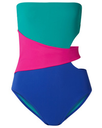 Karla Colletto Marcella Cutout Color Block Swimsuit