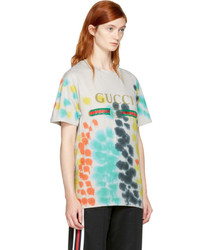 Gucci Multicolor Tie Dye Logo T Shirt