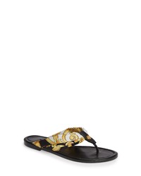 Versace First Line Hibiscus Thong Sandal