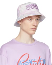 VERSACE JEANS COUTURE Pink Blue Tie Dye Vjc Bucket Hat