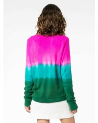 The Elder Statesman Tie Dye California Intarsia Cashmere Sweater