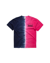 Aries Half Half Tie Dye Logo T Shirt