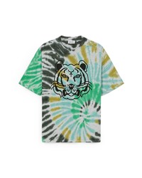 Kenzo K Tiger Tie Dye Graphic Tee In Mint At Nordstrom
