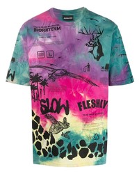 Mauna Kea Manifesto Print Tie Dye T Shirt