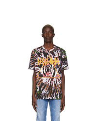 DSQUARED2 Multicolor And Green Tie Die Logo T Shirt