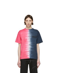 Aries Pink And Blue Tie Dye Temple T Shirt