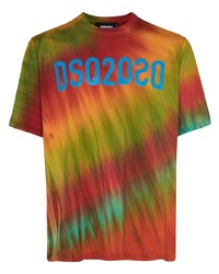 DSQUARED2 Reverse Logo Tie Dye T Shirt