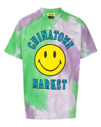 Chinatown Market Smiley Tie Dye Cotton T Shirt