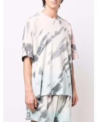 Bonsai Tie Dye Print Terry Cloth T Shirt