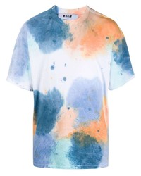 MSGM Water Colour Print Oversized T Shirt