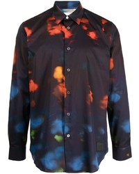 Paul Smith Tie Dye Print Long Sleeve Shirt