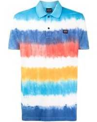 Paul & Shark Tie Dye Print Polo Shirt
