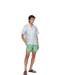 Bather Purple Tie Dye Camp Short Sleeve Shirt