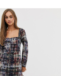 Pull&Bear Dress With Square Neck In Tie Dye