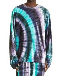 Acne Studios Edden Tie Dye Oversize Velour Sweatshirt