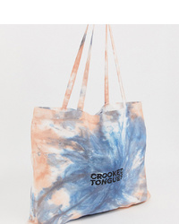 Crooked Tongues Tie Dye Tote Bag