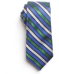 Ben Sherman Blue And Green Striped Plymouth Silk Tie