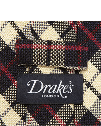 Drakes Drakes Plaid Woven Silk Tie