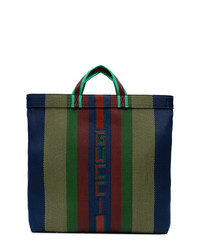 Gucci Multicoloured Stripe Logo Tote