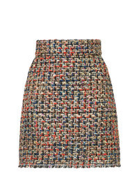 Multi colored Tweed Mini Skirt
