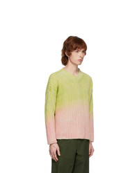 Jacquemus Green And Pink Le Pull Soleil Sweater