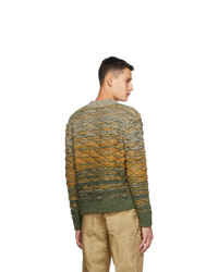 Sean Suen Multicolor Quilted V Neck Sweater