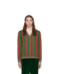 Gucci Red Wool Horsebit Sweater
