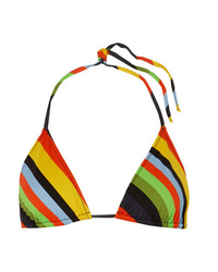 Multi colored Vertical Striped Bikini Top