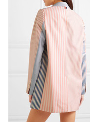 Thom Browne Oversized Striped Wool Blend Blazer
