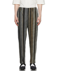Homme Plissé Issey Miyake Brown Woven Structure Trousers
