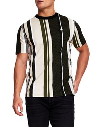 River Island Geo Stripe T Shirt