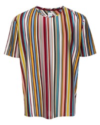 Paul Smith Striped Cotton Crew Neck T Shirt